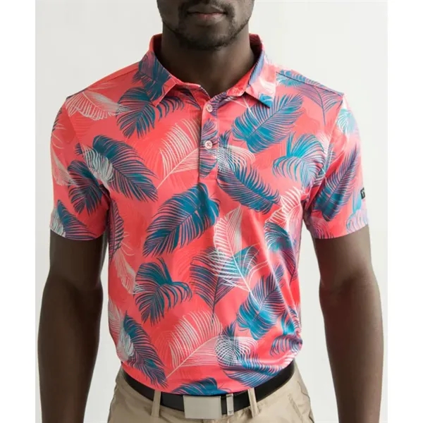 YATTA Golf® Blossom moisture wicking Golf Polo Shirt - YATTA Golf® Blossom moisture wicking Golf Polo Shirt - Image 7 of 11