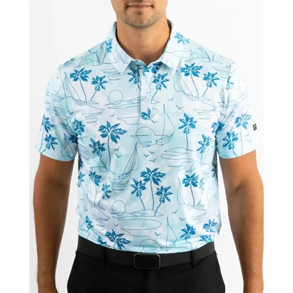 YATTA Golf® Blossom moisture wicking Golf Polo Shirt - YATTA Golf® Blossom moisture wicking Golf Polo Shirt - Image 9 of 11