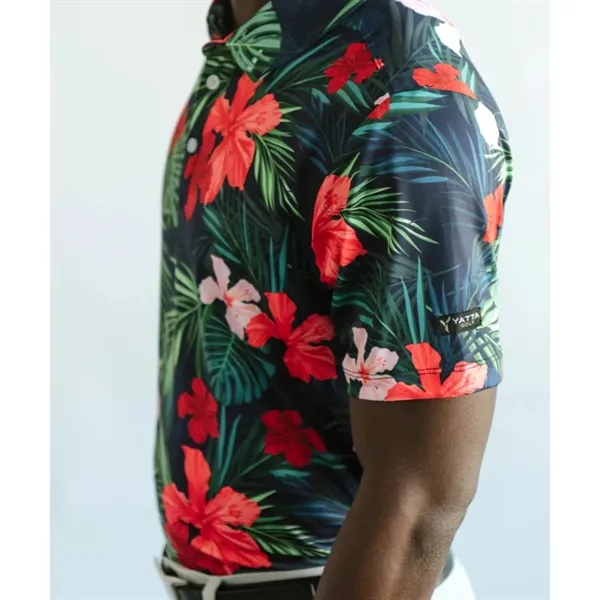 YATTA Golf® Blossom moisture wicking Golf Polo Shirt - YATTA Golf® Blossom moisture wicking Golf Polo Shirt - Image 10 of 11
