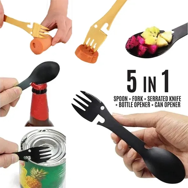 5-in-1 Stainless Steel Tableware - 5-in-1 Stainless Steel Tableware - Image 0 of 3