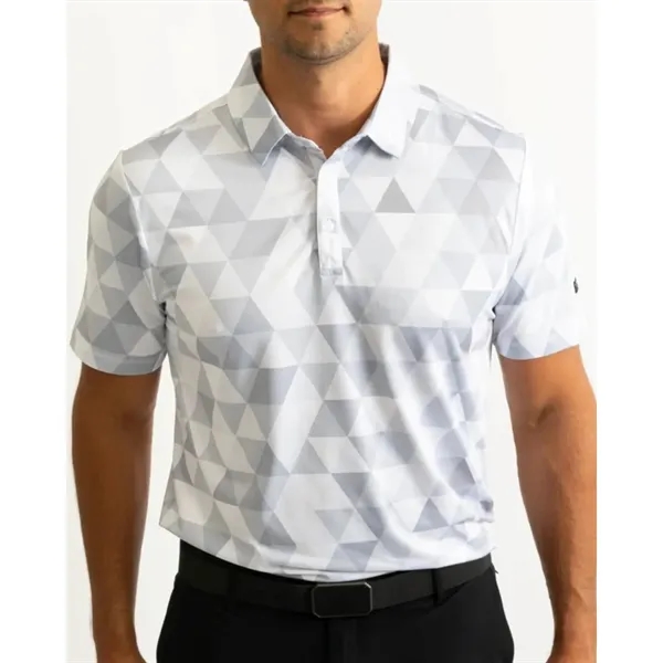 YATTA Golf® Abstract men's Moisture Wicking Golf Polo Shirts - YATTA Golf® Abstract men's Moisture Wicking Golf Polo Shirts - Image 6 of 7
