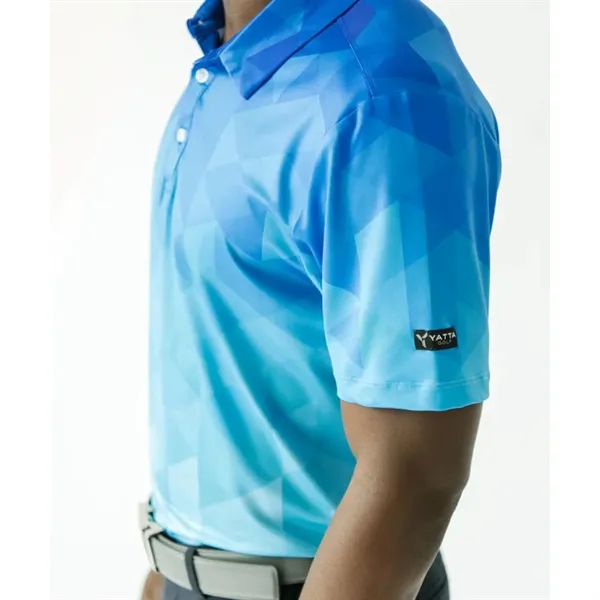 YATTA Golf® Abstract men's Moisture Wicking Golf Polo Shirts - YATTA Golf® Abstract men's Moisture Wicking Golf Polo Shirts - Image 7 of 7