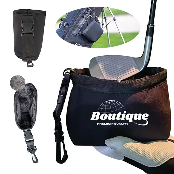 Portable Golf Club Cleaning Bag with Detachable Clip - Portable Golf Club Cleaning Bag with Detachable Clip - Image 0 of 6