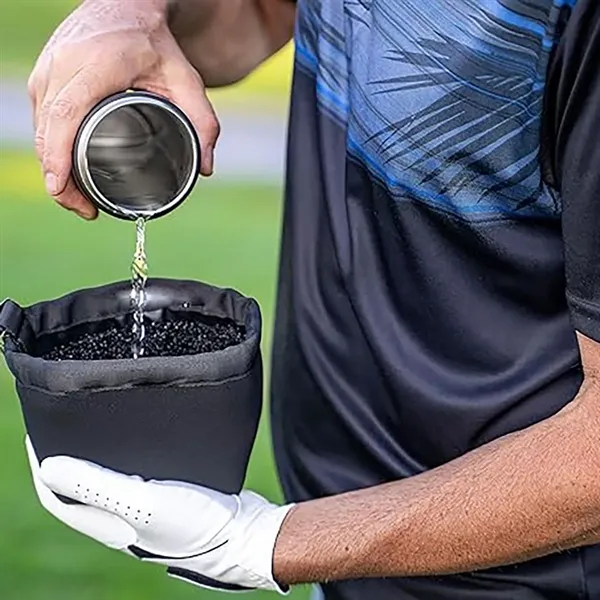 Portable Golf Club Cleaning Bag with Detachable Clip - Portable Golf Club Cleaning Bag with Detachable Clip - Image 4 of 6