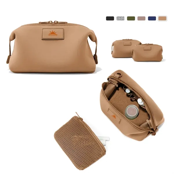 7.5"Waterproof Makeup Pouch Organizer Neoprene Toiletry Bag - 7.5"Waterproof Makeup Pouch Organizer Neoprene Toiletry Bag - Image 0 of 1