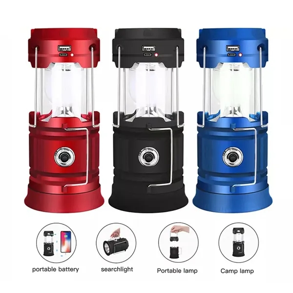 Usb Solar Portable Led Flashlight Rechargeable - Usb Solar Portable Led Flashlight Rechargeable - Image 0 of 4
