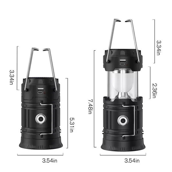 Usb Solar Portable Led Flashlight Rechargeable - Usb Solar Portable Led Flashlight Rechargeable - Image 2 of 4