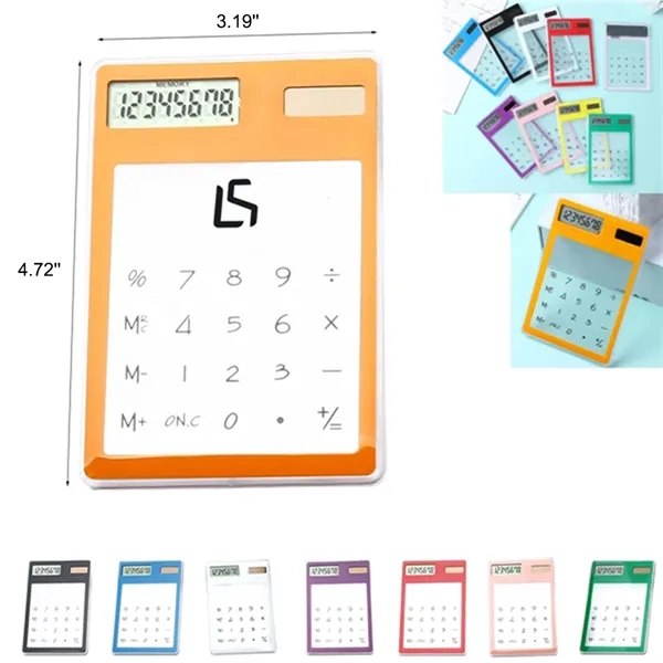 Transparent Solar Powered Calculator - Transparent Solar Powered Calculator - Image 0 of 4