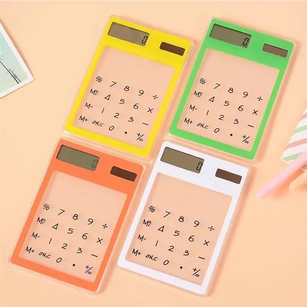 Transparent Solar Powered Calculator - Transparent Solar Powered Calculator - Image 1 of 4