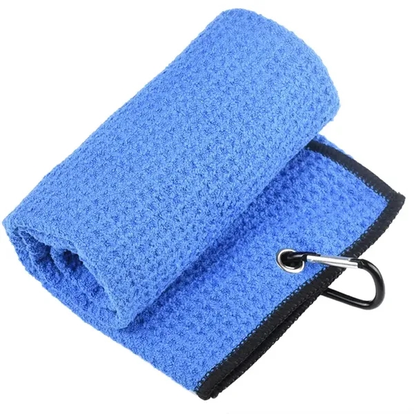 Microfiber Waffle Pattern Two-fold Golf Towel - Microfiber Waffle Pattern Two-fold Golf Towel - Image 3 of 3