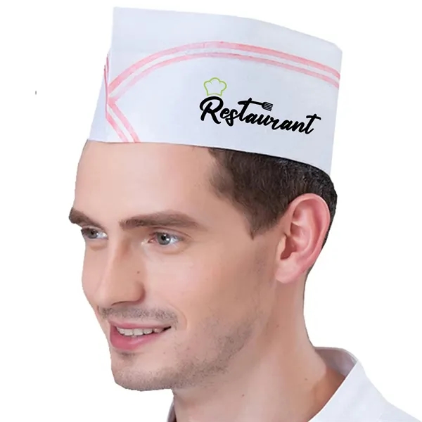 Disposable Paper Boat Shap Cooking Chef Cap - Disposable Paper Boat Shap Cooking Chef Cap - Image 3 of 5