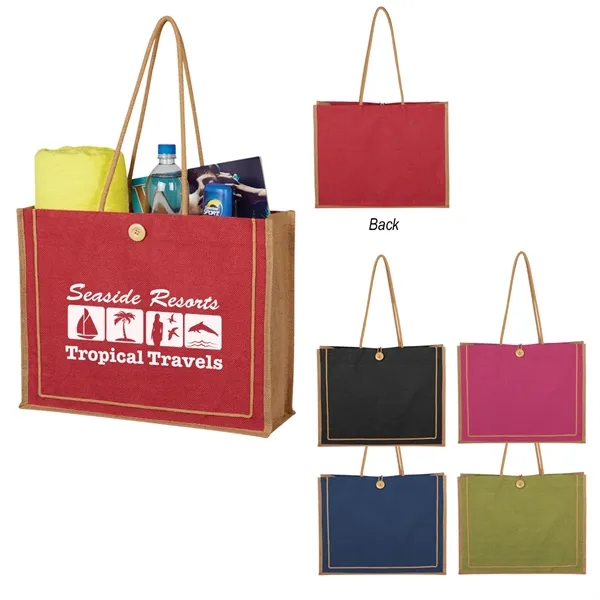 Paradise Jute Tote Bag - Paradise Jute Tote Bag - Image 1 of 17