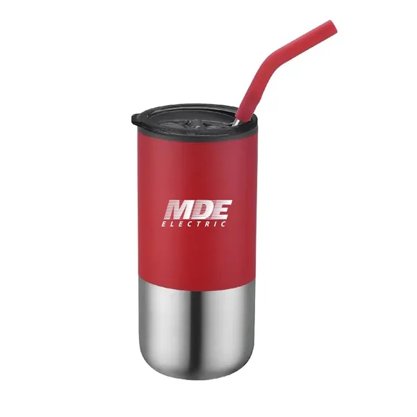 16 Oz Insulated Tumbler Double Wall With Straw - 16 Oz Insulated Tumbler Double Wall With Straw - Image 1 of 6