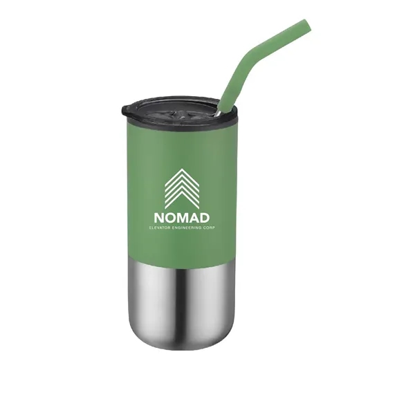 16 Oz Insulated Tumbler Double Wall With Straw - 16 Oz Insulated Tumbler Double Wall With Straw - Image 5 of 6