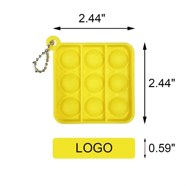 Pressure Relief Silicone Push Pop Keychain Pendant Toys