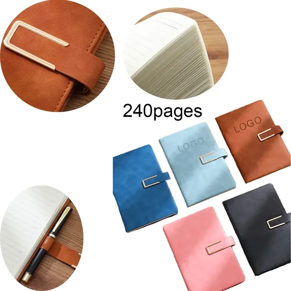 A5 PU Leather-Thickened Paper Notebook with Latch - A5 PU Leather-Thickened Paper Notebook with Latch - Image 0 of 1