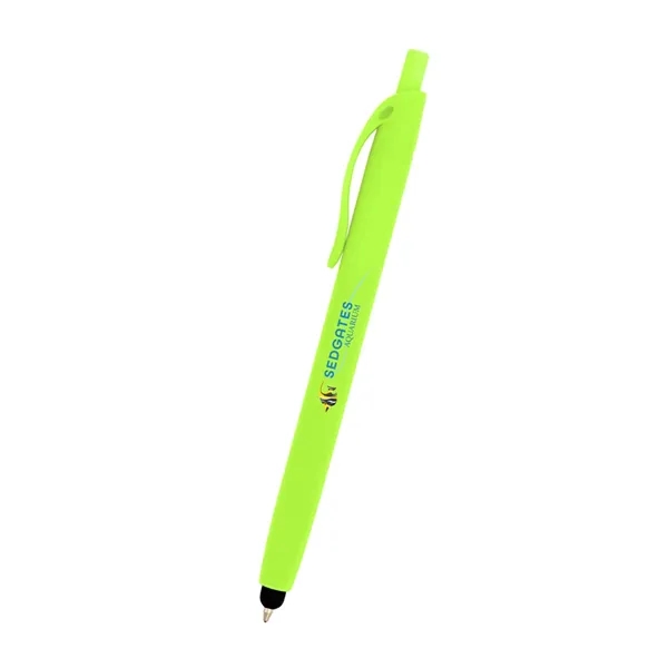 Zinnia Rubberized Pen With Stylus - Zinnia Rubberized Pen With Stylus - Image 9 of 19