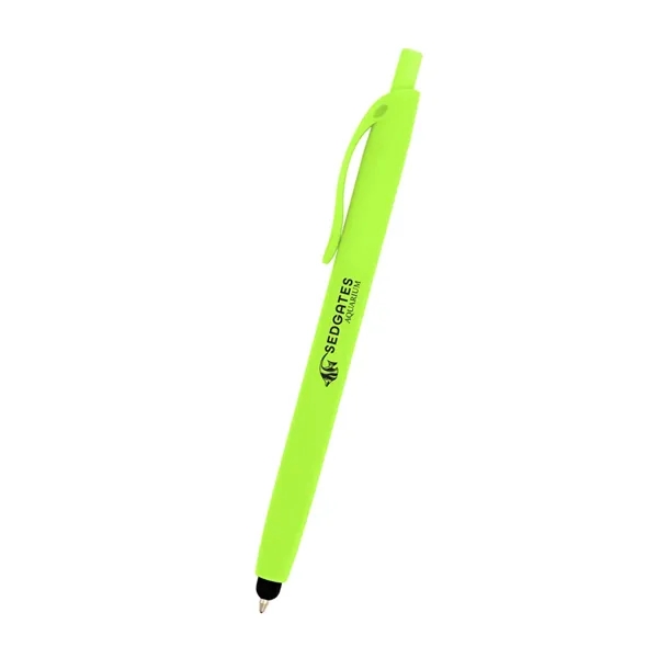 Zinnia Rubberized Pen With Stylus - Zinnia Rubberized Pen With Stylus - Image 10 of 19