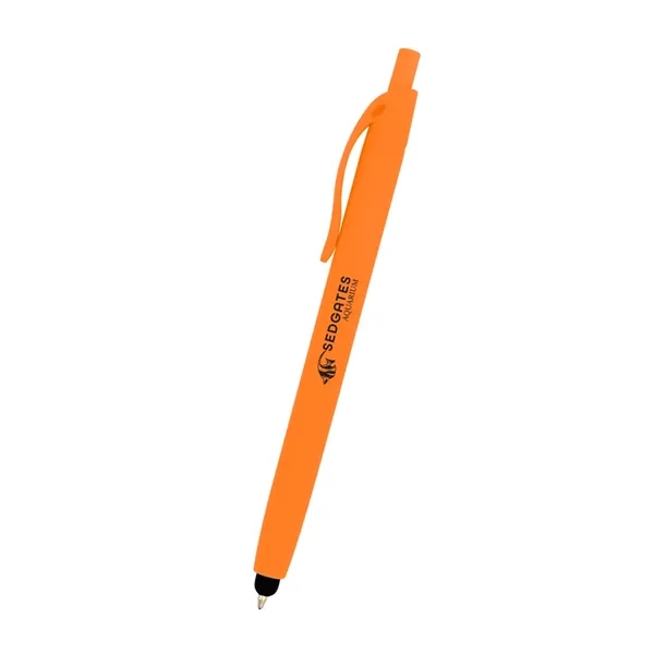 Zinnia Rubberized Pen With Stylus - Zinnia Rubberized Pen With Stylus - Image 12 of 19