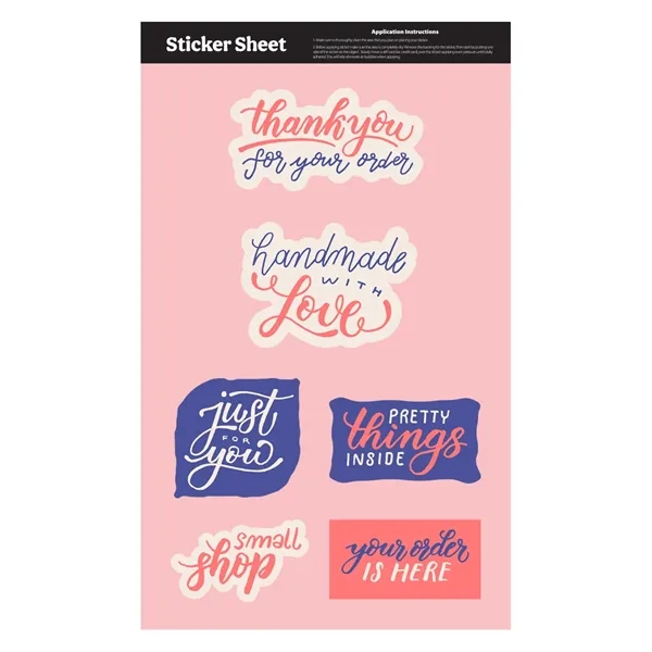 Custom Sticket Sheet 11.5" x 7" Custom Shapes