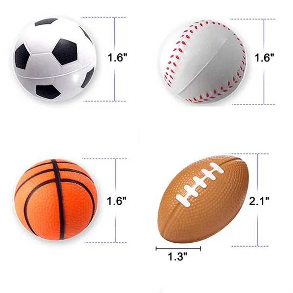 Mini Foam Sports Stress Balls - Mini Foam Sports Stress Balls - Image 1 of 2