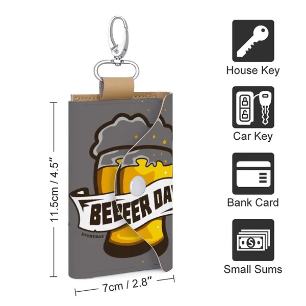 Custom Leather Key Pouch Bulk with Logo for Corporate Gifts - Custom Leather Key Pouch Bulk with Logo for Corporate Gifts - Image 2 of 8