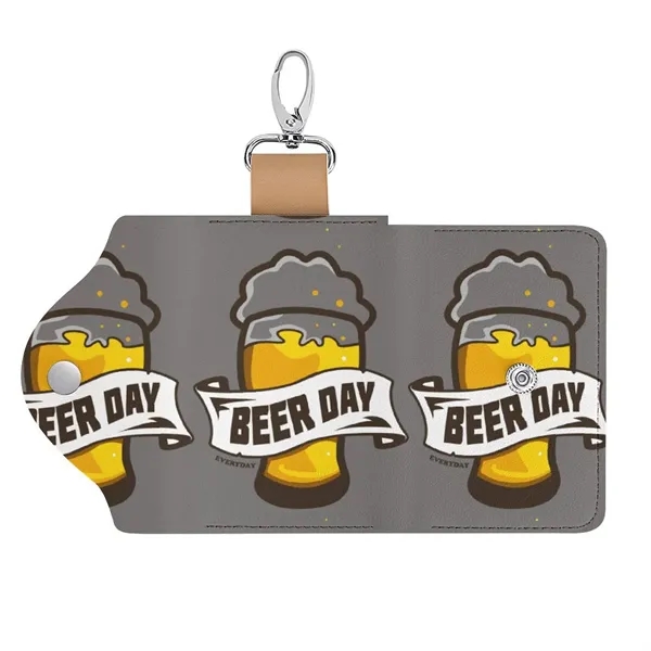 Custom Leather Key Pouch Bulk with Logo for Corporate Gifts - Custom Leather Key Pouch Bulk with Logo for Corporate Gifts - Image 4 of 8