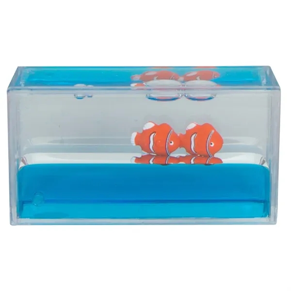 Mini Clownfish Liquid Wave Paperweight - Mini Clownfish Liquid Wave Paperweight - Image 1 of 4