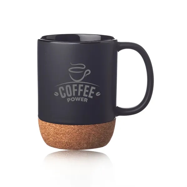 15 oz. Matte Cork Bottom Ceramic Mugs - 15 oz. Matte Cork Bottom Ceramic Mugs - Image 1 of 7