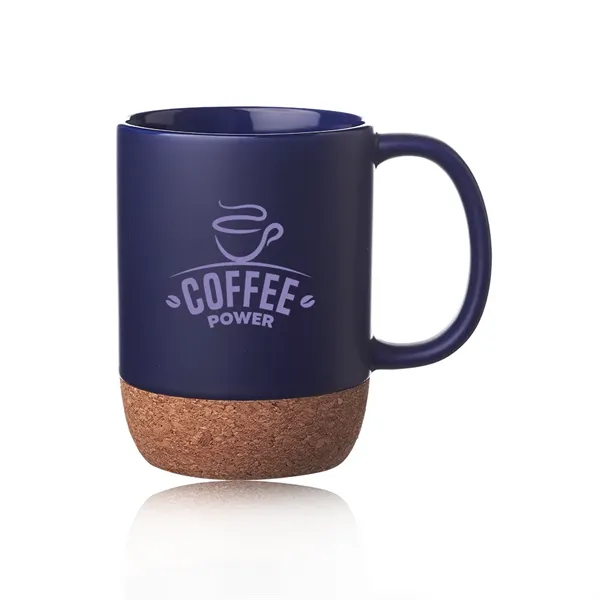 15 oz. Matte Cork Bottom Ceramic Mugs - 15 oz. Matte Cork Bottom Ceramic Mugs - Image 1 of 3