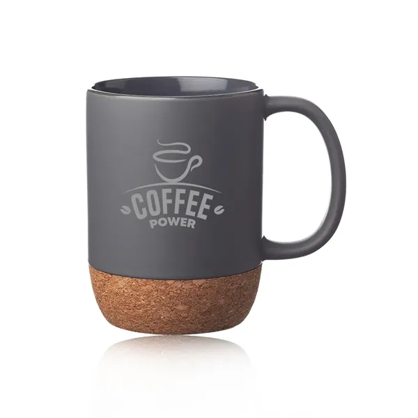 15 oz. Matte Cork Bottom Ceramic Mugs - 15 oz. Matte Cork Bottom Ceramic Mugs - Image 6 of 7