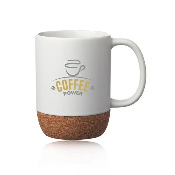 15 oz. Matte Cork Bottom Ceramic Mugs - 15 oz. Matte Cork Bottom Ceramic Mugs - Image 2 of 7