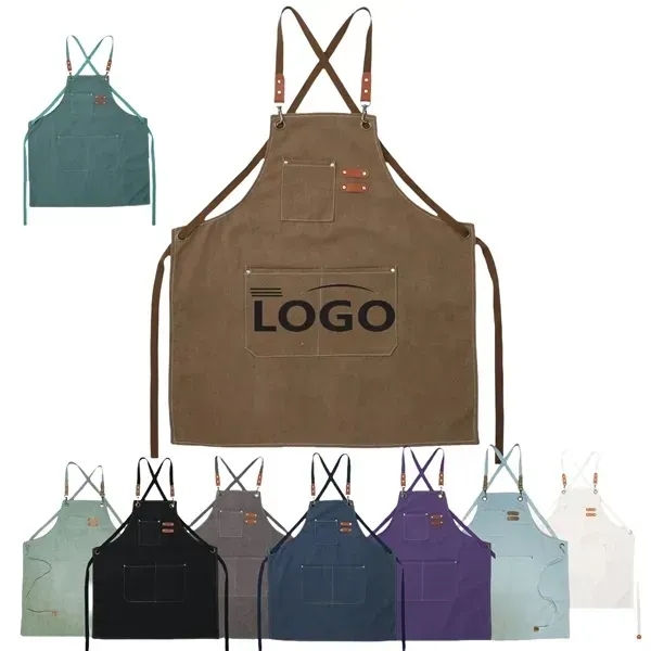 Adjustable Denim Bib Apron - Adjustable Denim Bib Apron - Image 0 of 6