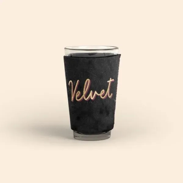 PINT GLASS SLEEVE - VELVET NEOPRENE - PINT GLASS SLEEVE - VELVET NEOPRENE - Image 4 of 4