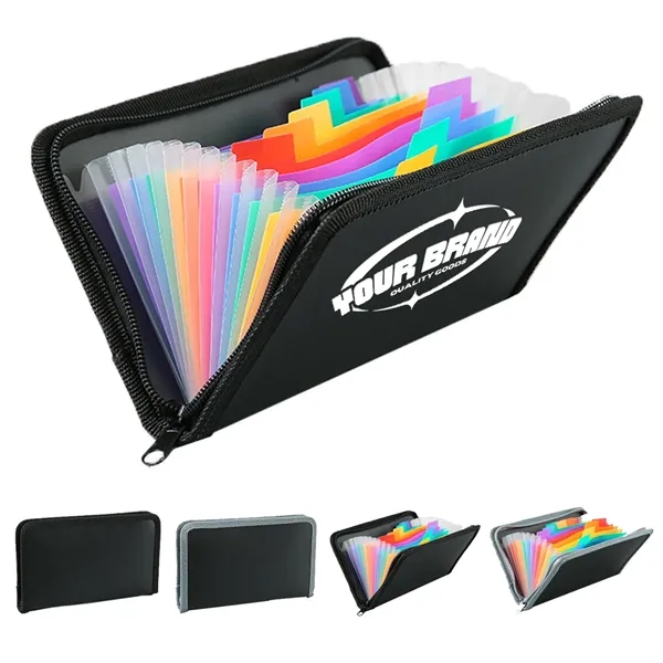 A6 Zipper Rainbow Bill Organizer Documents Storage - A6 Zipper Rainbow Bill Organizer Documents Storage - Image 0 of 3
