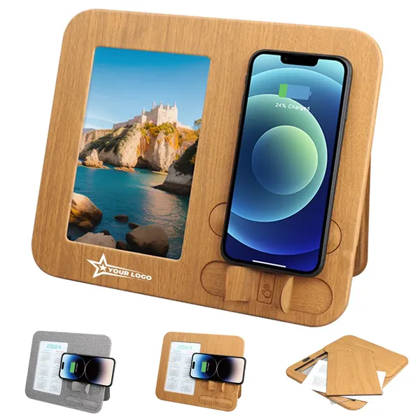 Wireless Charger w/ Picture Frame Charging Station - Wireless Charger w/ Picture Frame Charging Station - Image 0 of 8