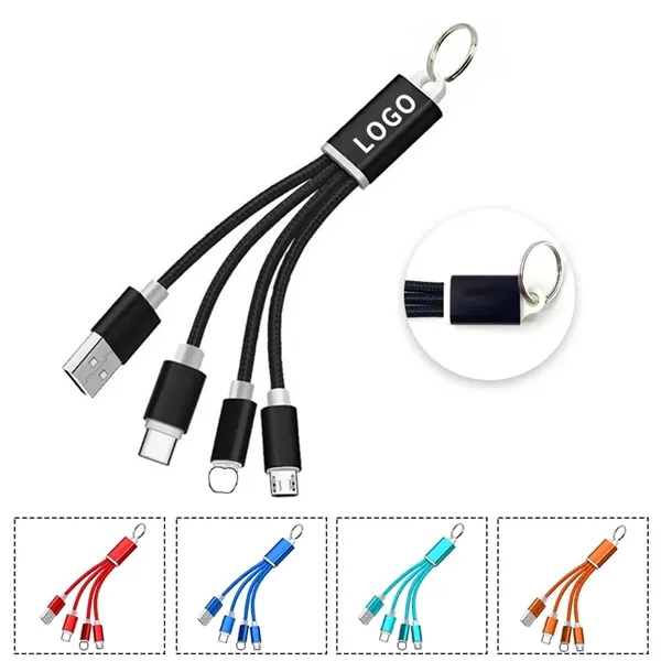 Keychain Charger 3 in 1 Usb Cable - Keychain Charger 3 in 1 Usb Cable - Image 0 of 5