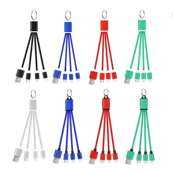 Keychain Charger 3 in 1 Usb Cable - Keychain Charger 3 in 1 Usb Cable - Image 2 of 5