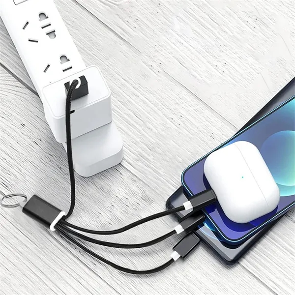 Keychain Charger 3 in 1 Usb Cable - Keychain Charger 3 in 1 Usb Cable - Image 4 of 5