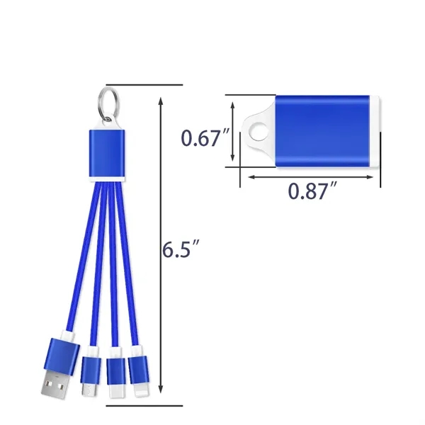Keychain Charger 3 in 1 Usb Cable - Keychain Charger 3 in 1 Usb Cable - Image 5 of 5