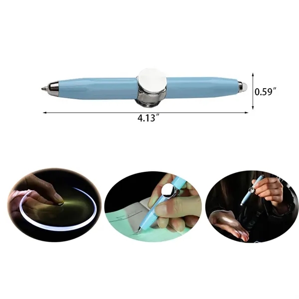 Fidget Spinner Stress Reducer Ballpoint Pens With LED Light - Fidget Spinner Stress Reducer Ballpoint Pens With LED Light - Image 3 of 3