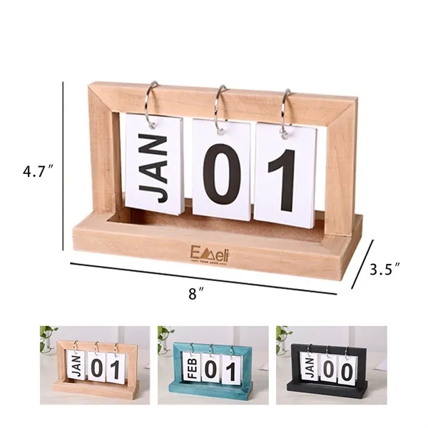 Creative Wooden Modern Simple Ppage Turning Calendar - Creative Wooden Modern Simple Ppage Turning Calendar - Image 0 of 2