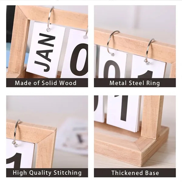 Creative Wooden Modern Simple Ppage Turning Calendar - Creative Wooden Modern Simple Ppage Turning Calendar - Image 1 of 2