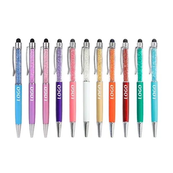 Promotional Crystal Stylus Retractable Ballpoint Pen - Promotional Crystal Stylus Retractable Ballpoint Pen - Image 1 of 12