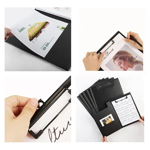 Office Business Leather A4 Clip File Folder Folio Clipboard - Office Business Leather A4 Clip File Folder Folio Clipboard - Image 4 of 4