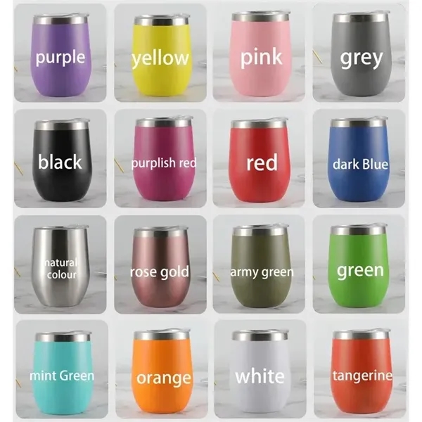 12 Oz. Stainless Steel Wine Tumbler - 12 Oz. Stainless Steel Wine Tumbler - Image 8 of 8