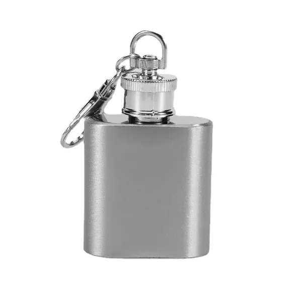 Stainless Steel Portable Flask Keychain - Stainless Steel Portable Flask Keychain - Image 1 of 3