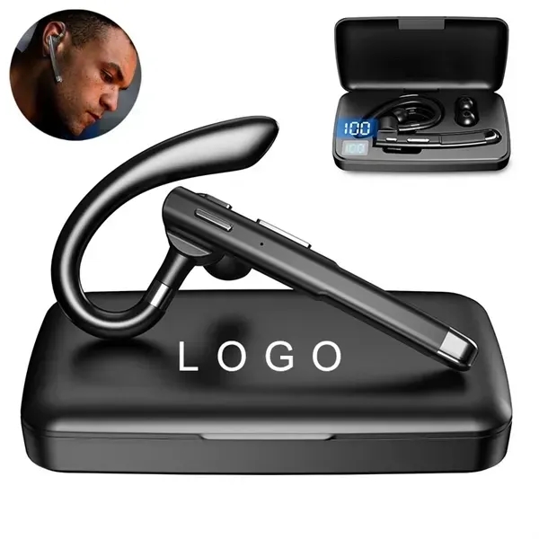 Noise-Cancelling Wireless Hanging In-Ear Bluetooth Headset - Noise-Cancelling Wireless Hanging In-Ear Bluetooth Headset - Image 0 of 3