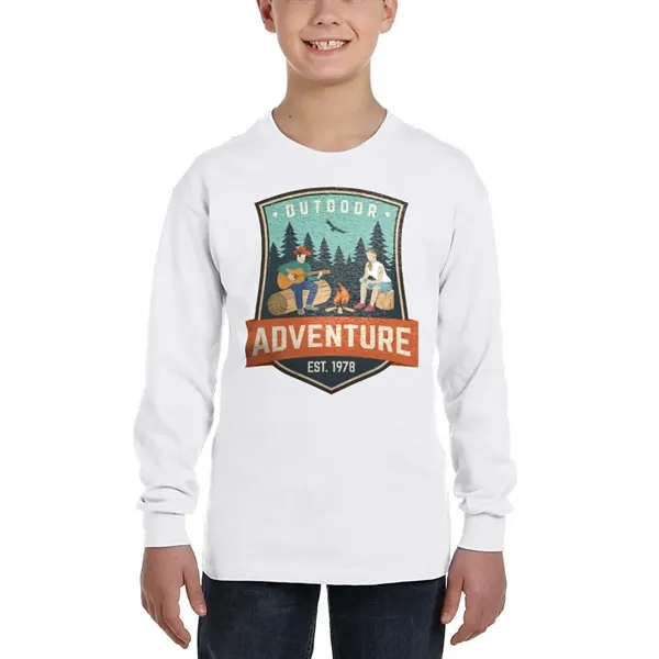 Gildan Youth Heavy Cotton™ Long-Sleeve T-Shirt - Gildan Youth Heavy Cotton™ Long-Sleeve T-Shirt - Image 12 of 12