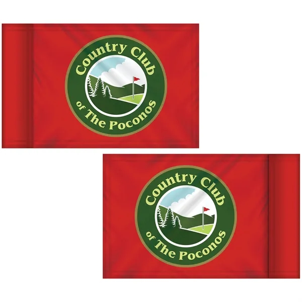 6" x 8" Double Sided Golf Flag with Tube - 6" x 8" Double Sided Golf Flag with Tube - Image 0 of 11